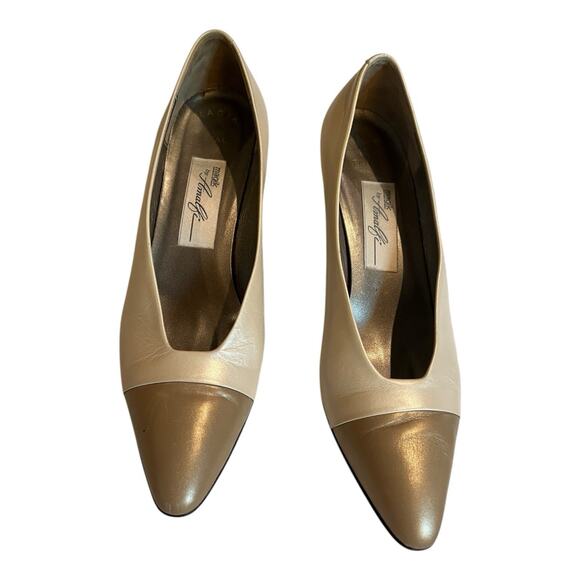 MAGIK BY AMALFI VINTAGE ITALY LEATHER SOLES womens shoes SIZE 8.5 AA HEELS - Picture 2 of 8